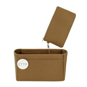 Womens Purse Organizer Insert For Handbag Neverful Speedy and More Light Brown